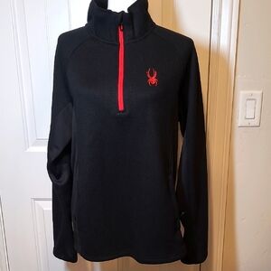 Spyder Women's Black Sweater with Red Accents